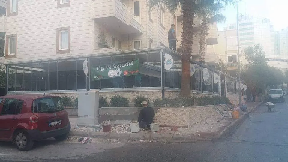 Side giyotin cam balkon uygulaması